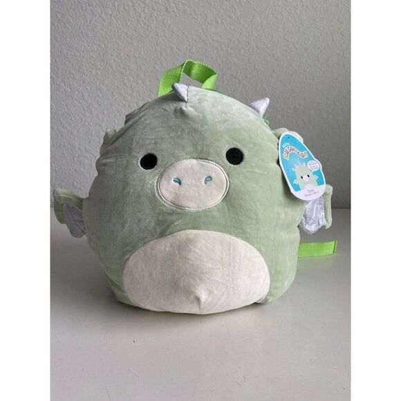 Squishmallow 12" Drew the Dragon BACKPACK  Soft Plush Kellytoy NEW - Picture 1 of 8